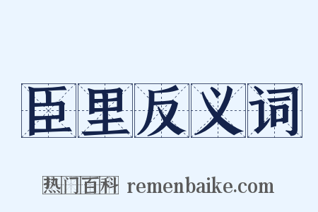 臣里反义词是什么意思的图片